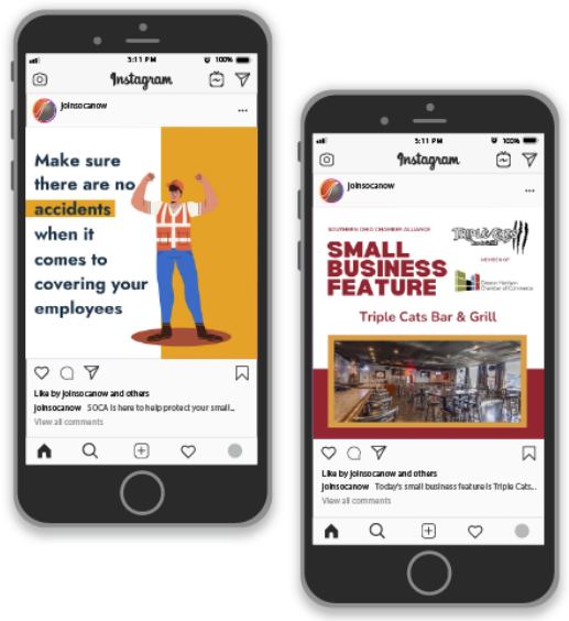 Instagram feeds with SOCA posts